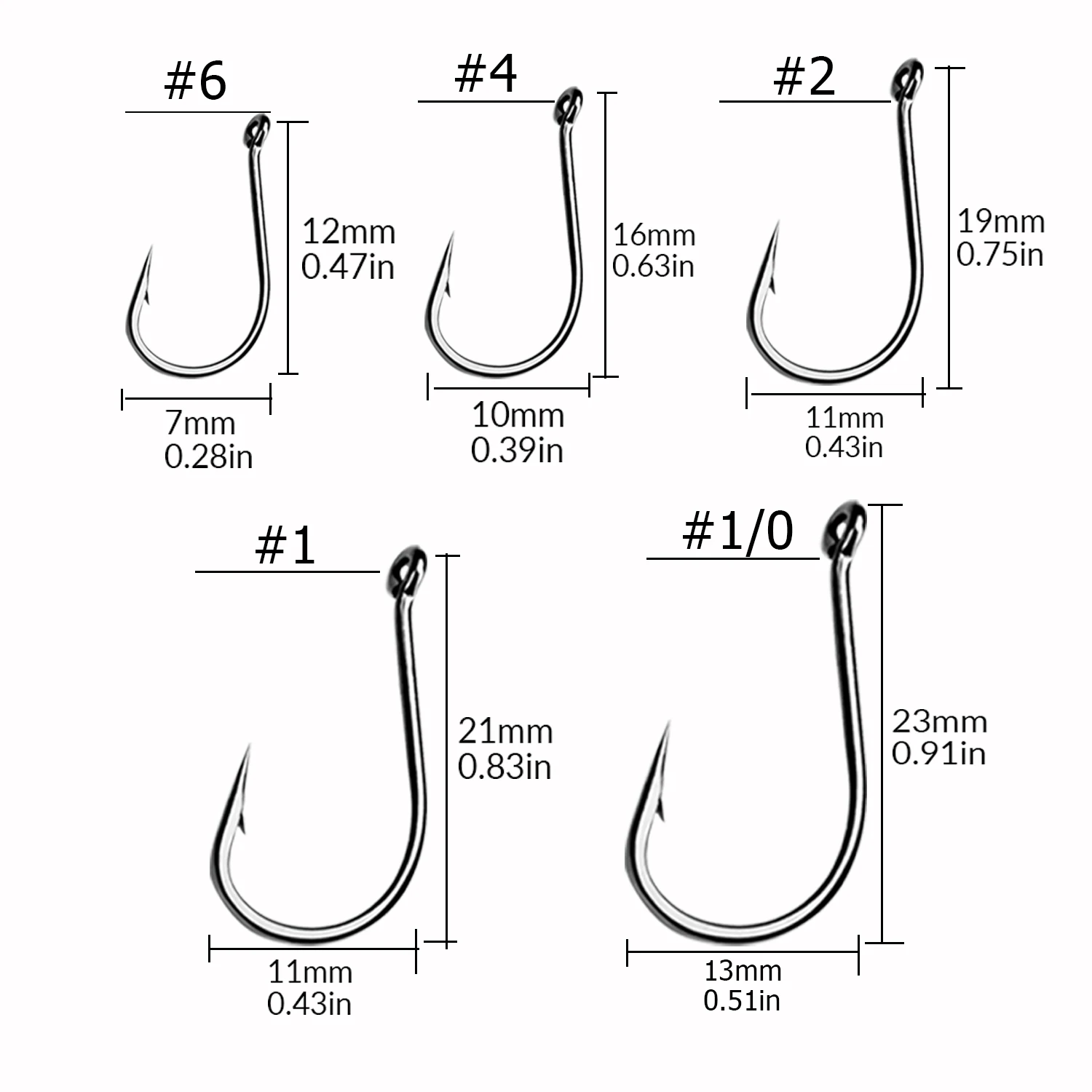THKFISH Anzuelos Drop Shot – Circulares de acero al carbono con púas