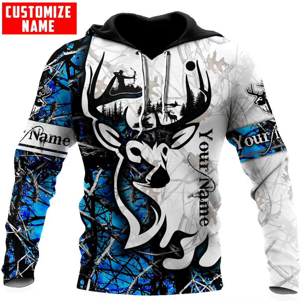 Sudadera de caza 3D con cremallera personalizable hombre - imagen 3