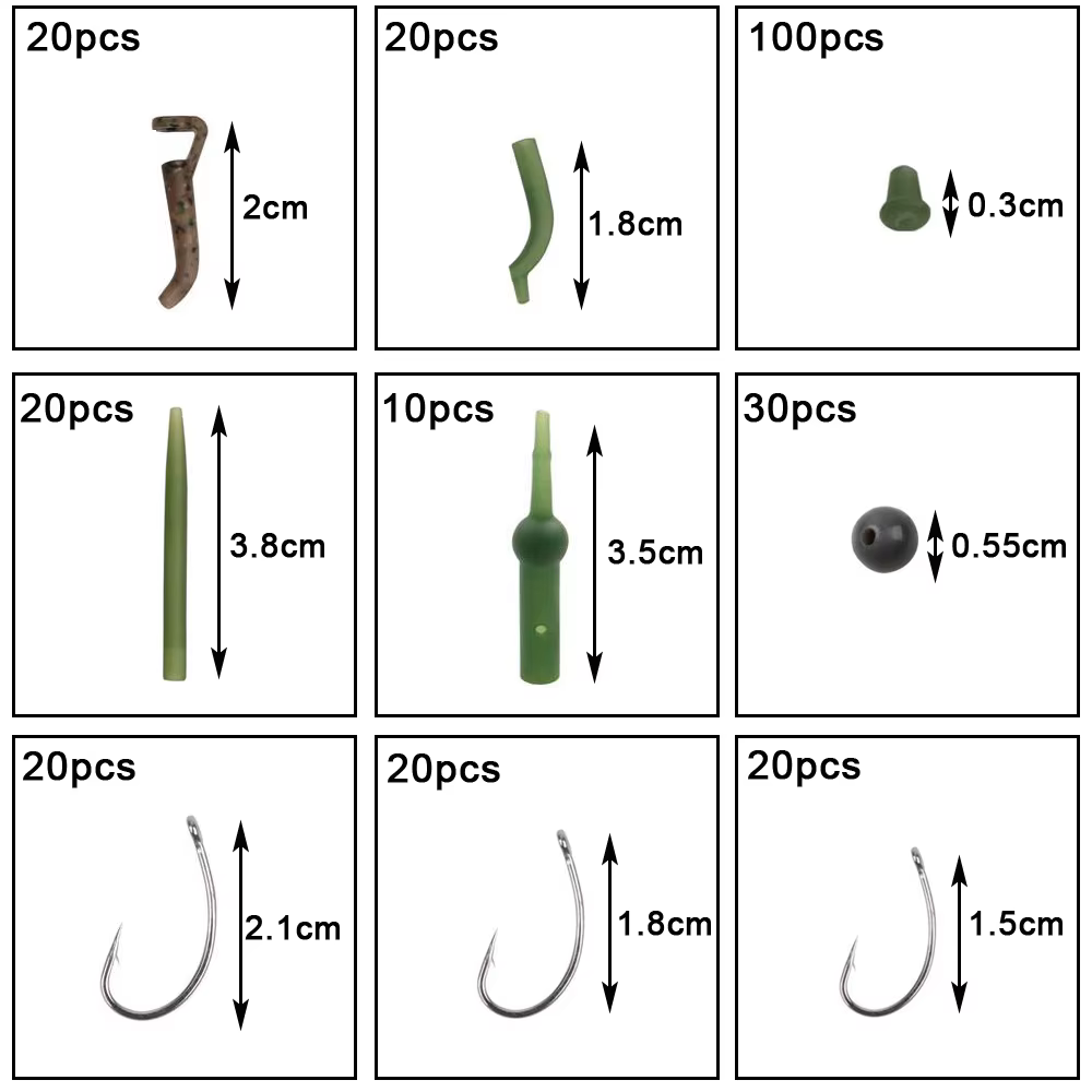Kit Aparejos Carpa: Anzuelos Giratorios y Mangas Antienredos - imagen 2
