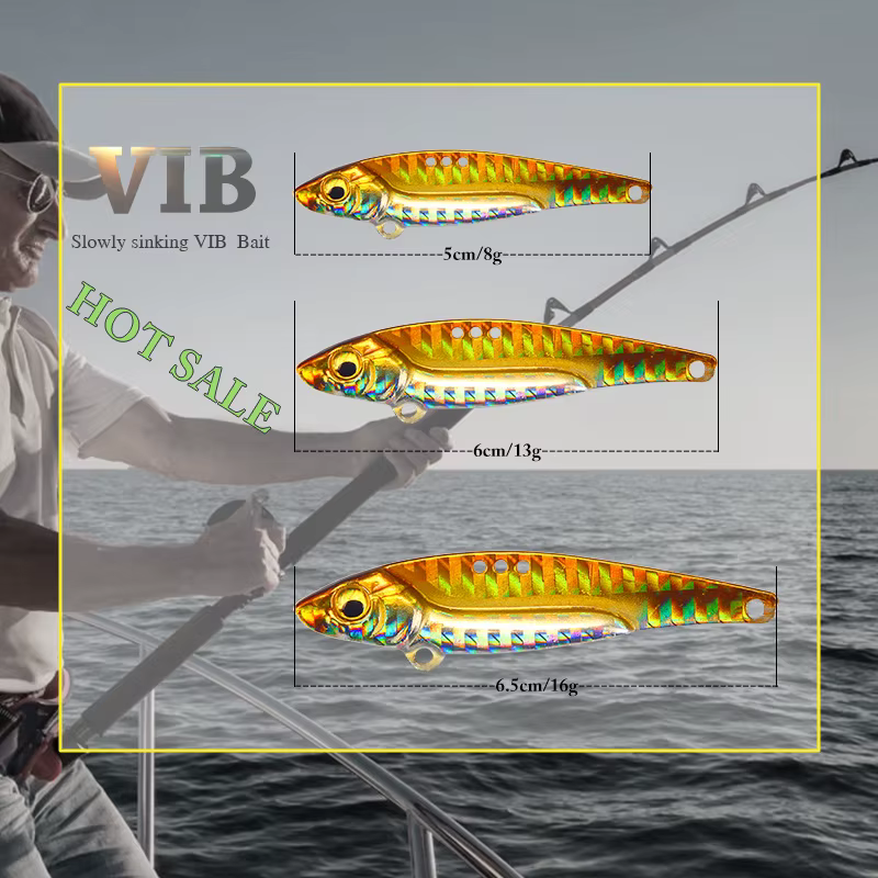 Señuelo VIB metálico eficaz lubina carpa mar acción natación potente - imagen 3