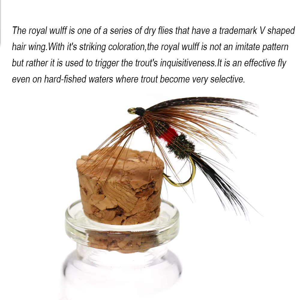 Mosca Royal Wulff ICERIO tamaño 12 – Pesca de trucha - imagen 5