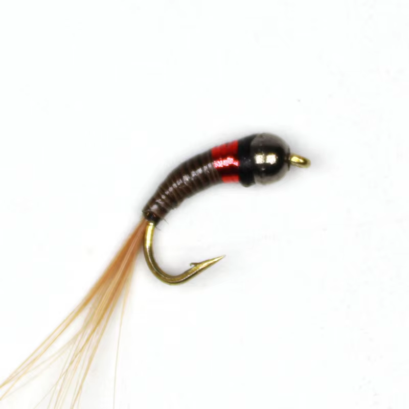 Bimoo Plantilla para Moscas Ninfas – Cabeza de tungsteno y pavo real - imagen 4