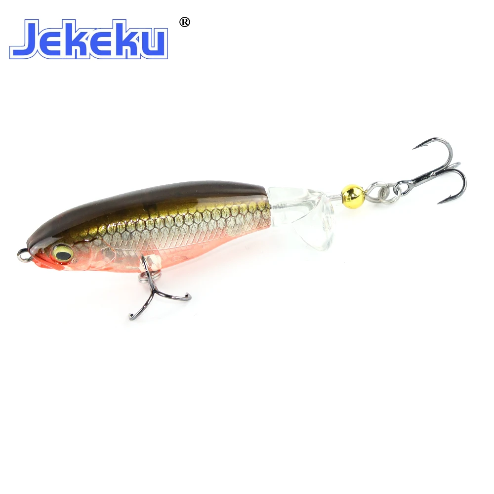 JEKEKU Whopper Popper topwater con cola giratoria - imagen 4