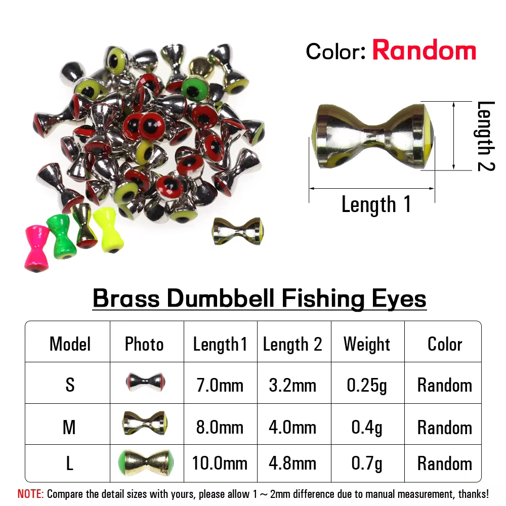 WIFREO Ojos de Mosca 3D Latón – Kit Atado Moscas - imagen 4