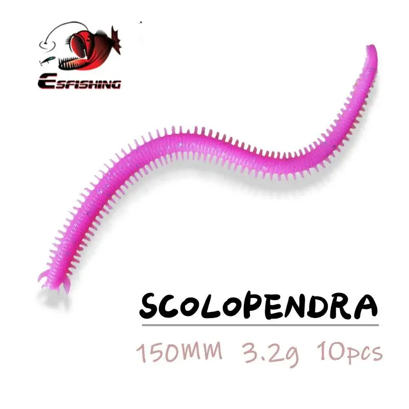ESFISHING Scolopendra 150mm – Señuelo silicona realista para mar - imagen 5