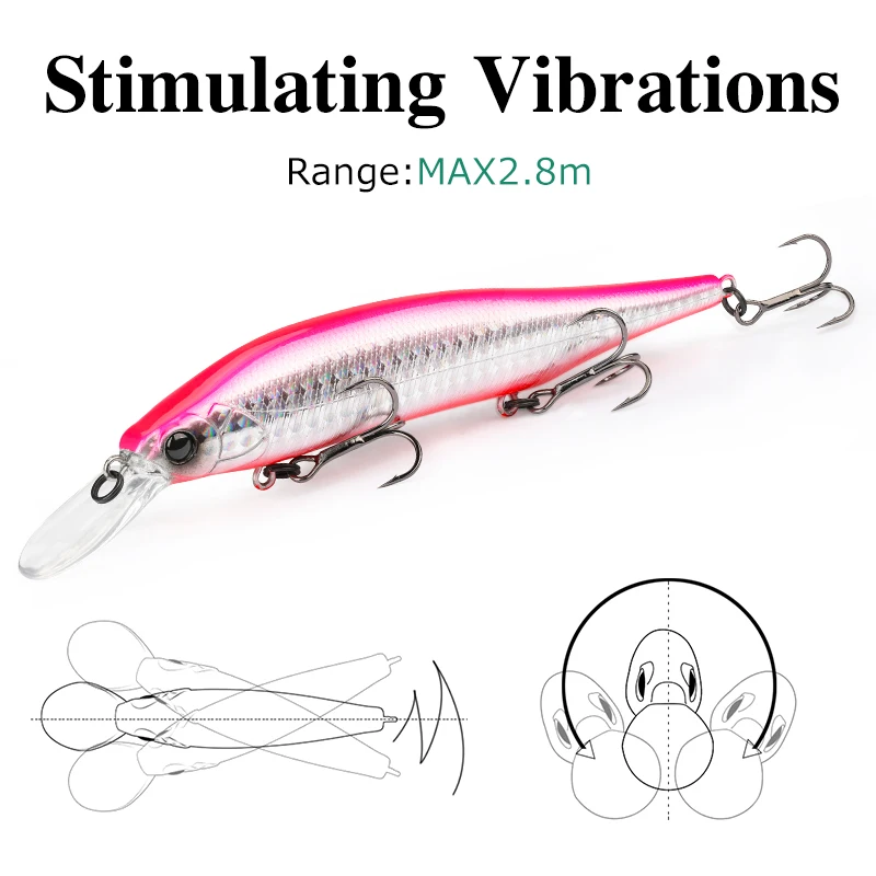 Tsurinoya 115SP Jerkbait suspensión – Señuelo Minnow para lucio - imagen 3