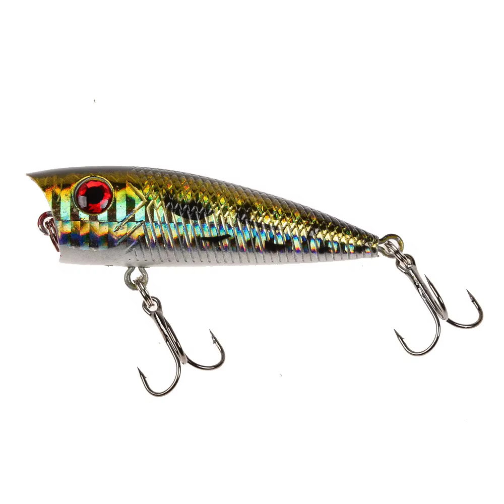 Popper Artificial de Superficie para Lubina y Lucio – Anzuelos Triples - imagen 3