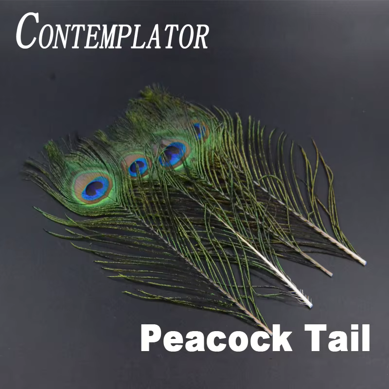 Herls y plumas cola pavo real atado moscas ninfas serpentinas - imagen 5