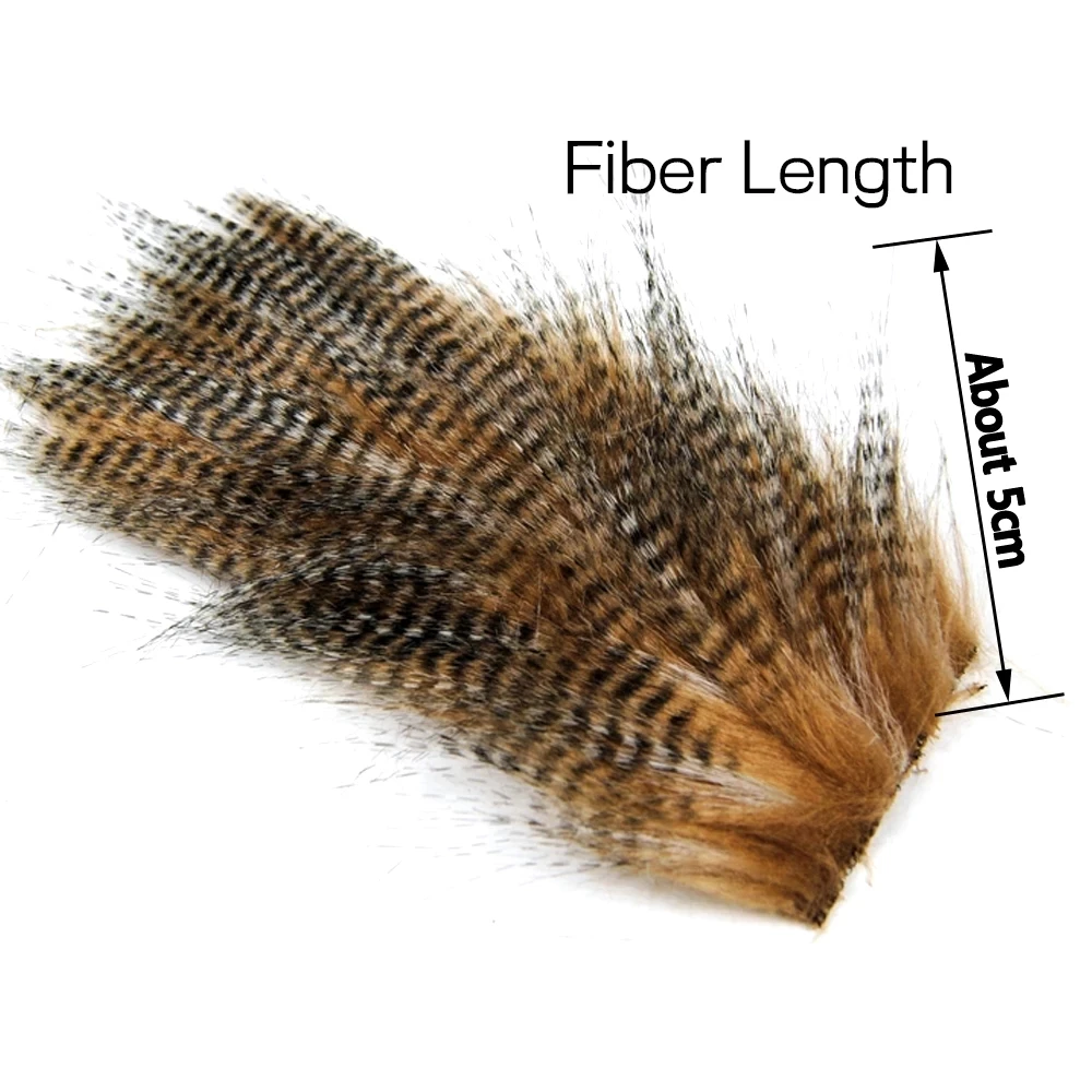 Fibra de piel Grizzly Wifreo para atado moscas Streamer trasera - imagen 5