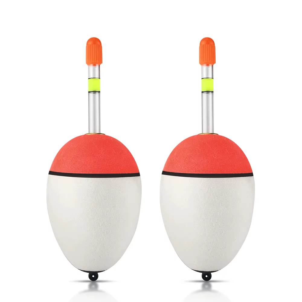 Flotador de burbujas luminoso EVA con tubo cebo para pesca mar y carpa