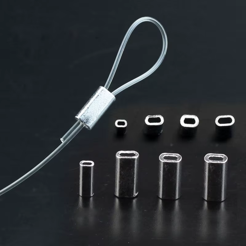 Manguitos Ovalados de Aluminio para Pesca – Conectores de Crimpado - imagen 3