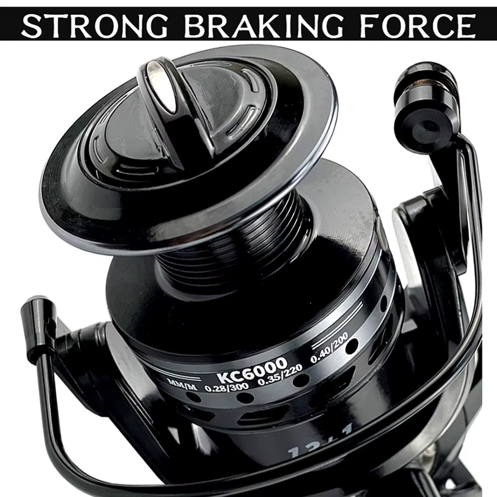 Carrete Spinning 6000 5.2:1 para Carpa – Freno frontal y trasero - imagen 4