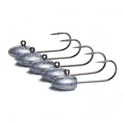 Jig Head pequeños con anzuelo para vinilo y pesca en lago
