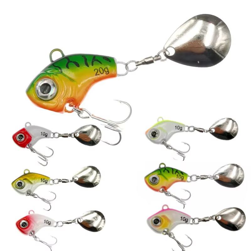Spinnerbait FLYSAND Metal Mini VIB – Señuelo vibrador con cuchara para agua salada - imagen 2