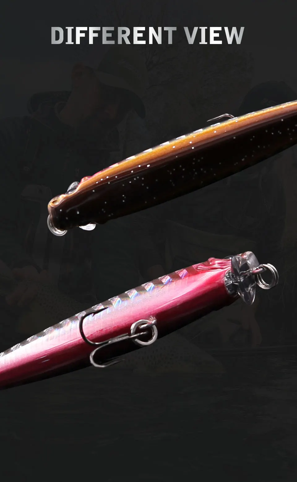 Minnow Wondershot A12 en posición de nado