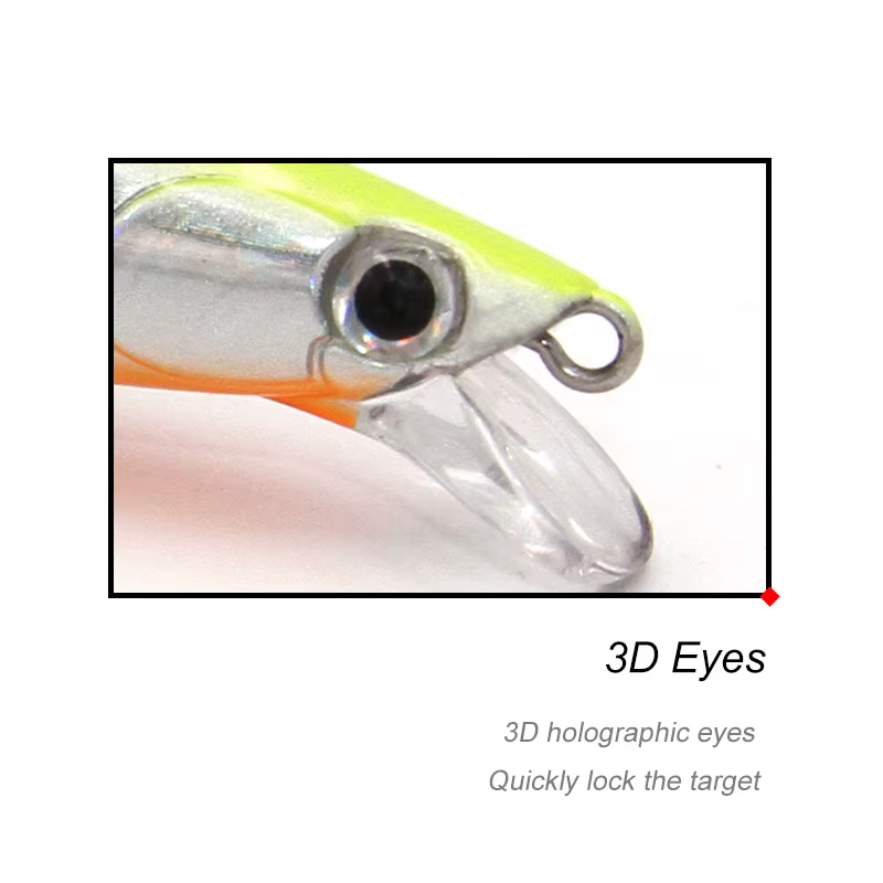 TacklePRO M42 Minnow de fundición larga señuelo flotante con ojos 3D - imagen 4