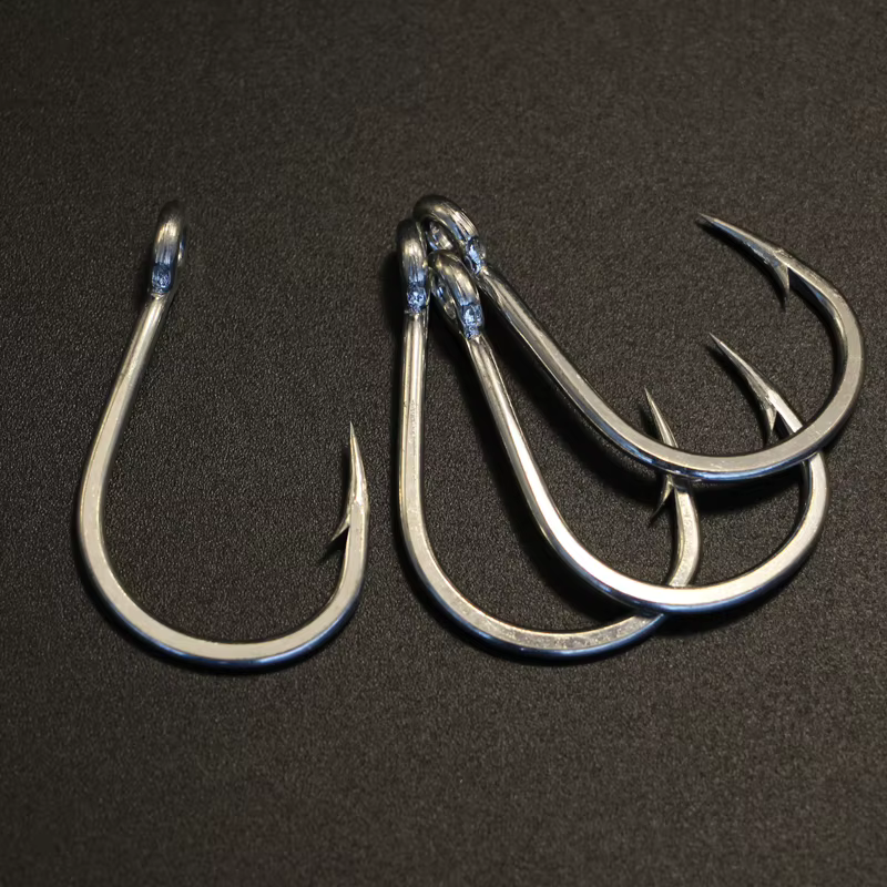 Mustad 4X Anzuelos acero al carbono ojos anillados océano profundo - imagen 5