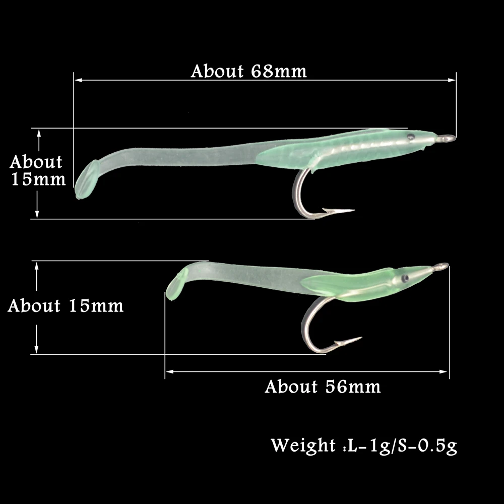 Señuelo Anguila Luminoso – Cebo blando para pesca nocturna