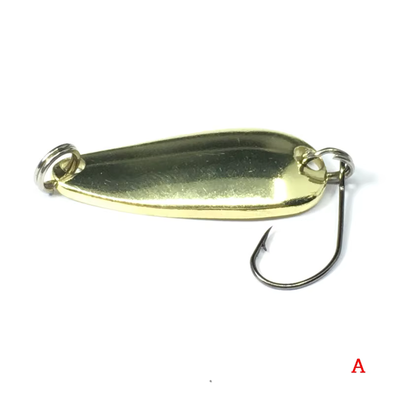 Señuelo triple metálico – 3g, cuchara dorada y plata - imagen 3