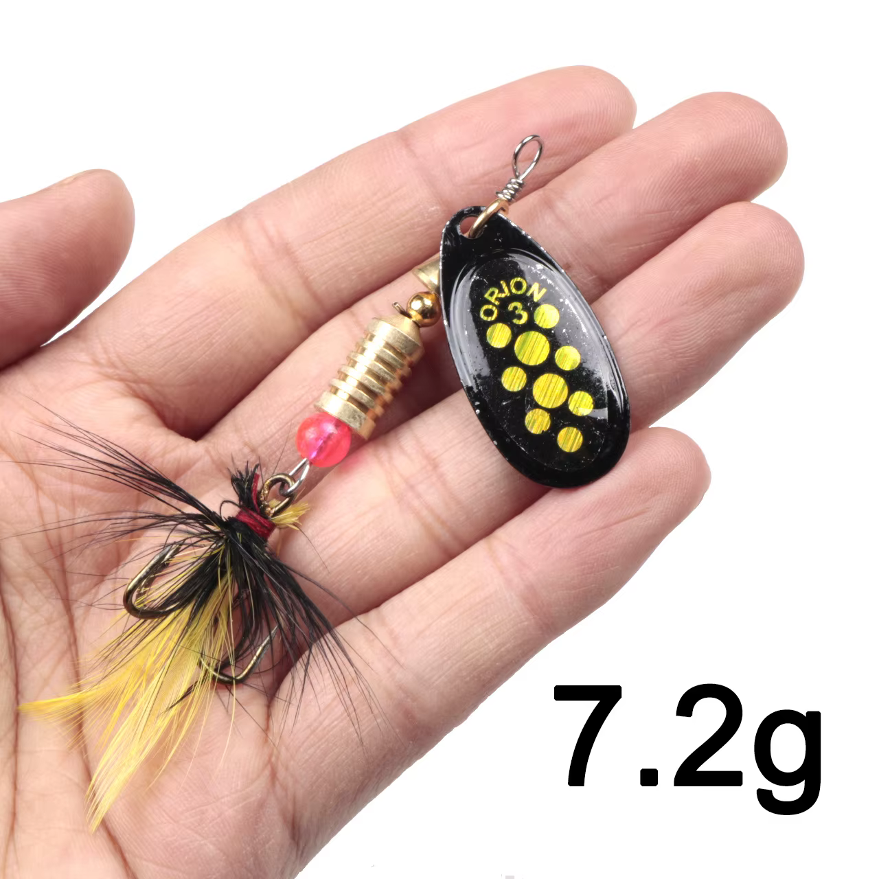 Crankbait giratorio metálico con anzuelo triple - imagen 4