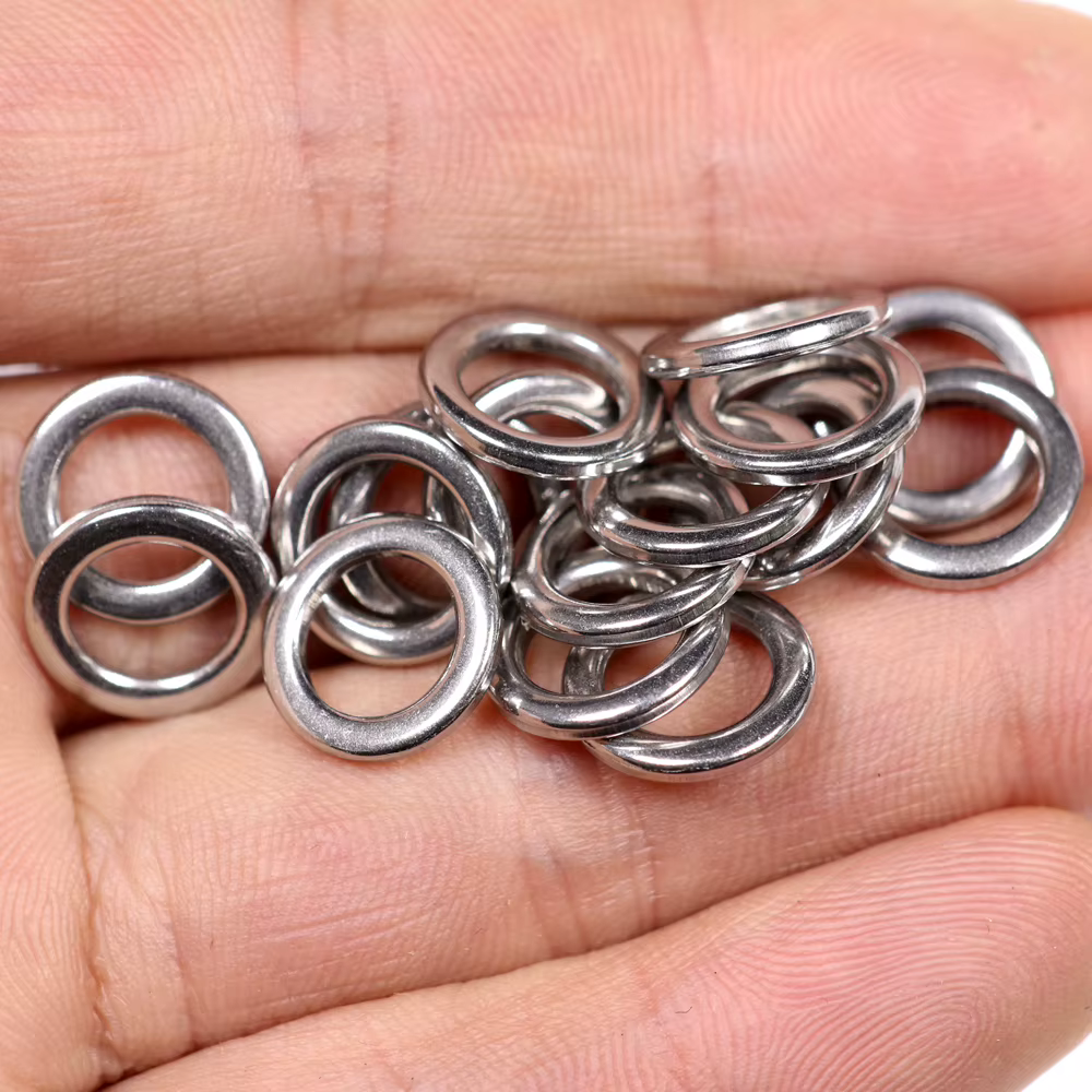 Bimoo Anillo de señuelo – Acero inoxidable pulido para jigging - imagen 2