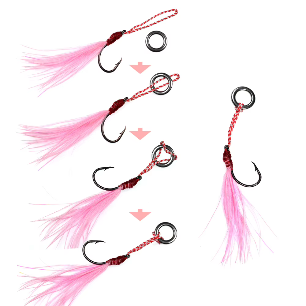 Bimoo Anillo de señuelo – Acero inoxidable pulido para jigging - imagen 5