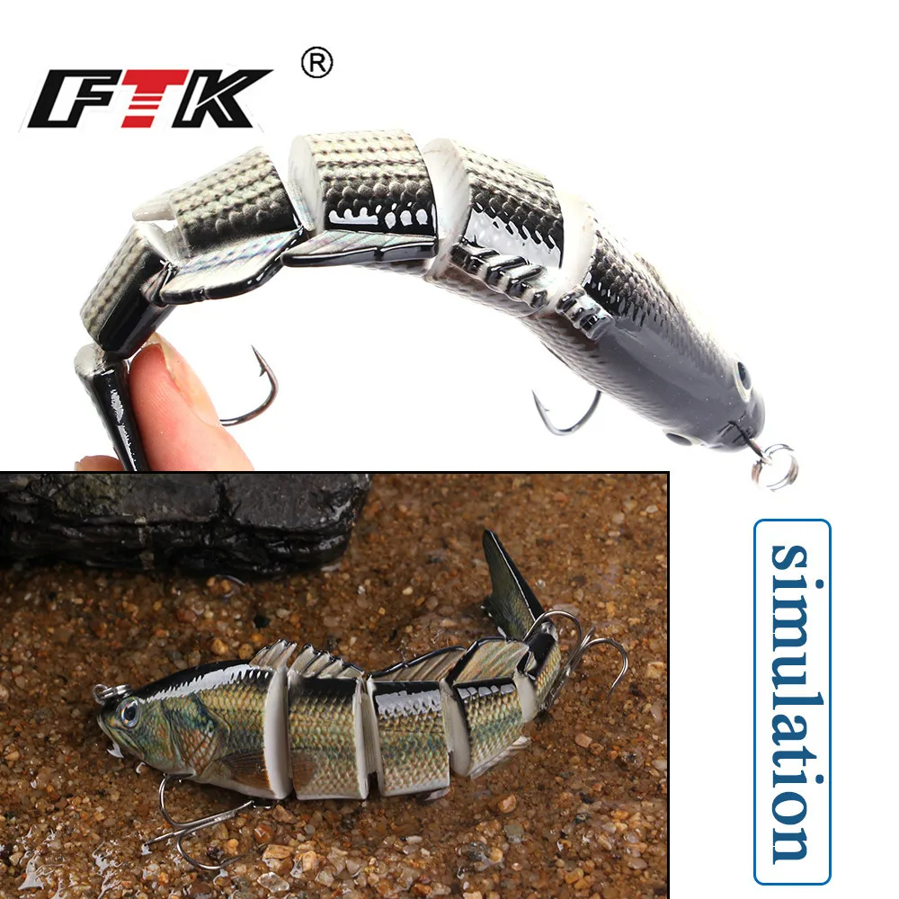 FTK señuelo Swimbait Minnow hundimiento jerkbait para lucio y lubina - imagen 2