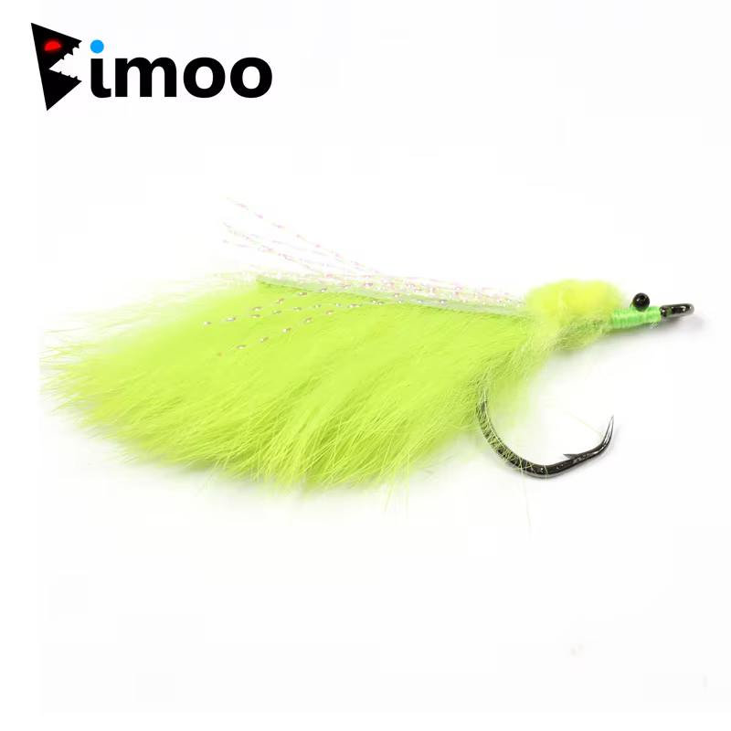 Bimoo Anzuelos para agua salada Tarpon Conejito Toad Chartreuse
