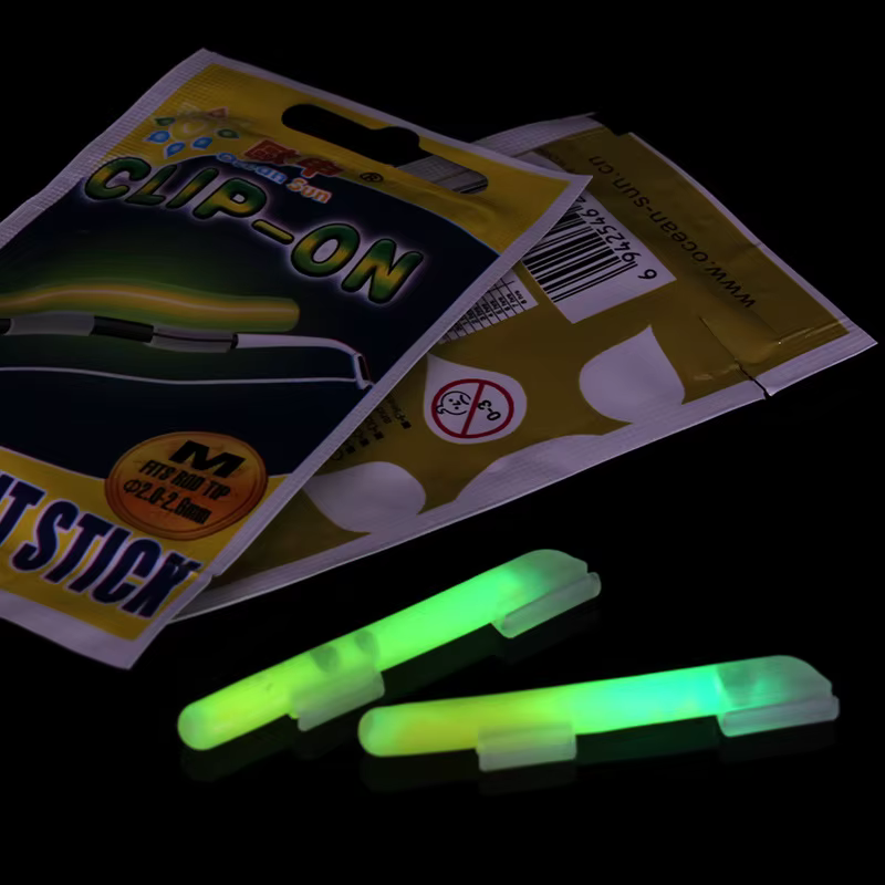 Clip On FU020 Barra de luz verde - Varita quimica pesca nocturna - imagen 5