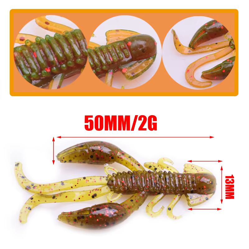 Cebo de camarón suave con aroma a sal – Jig giratorio para lubina - imagen 3
