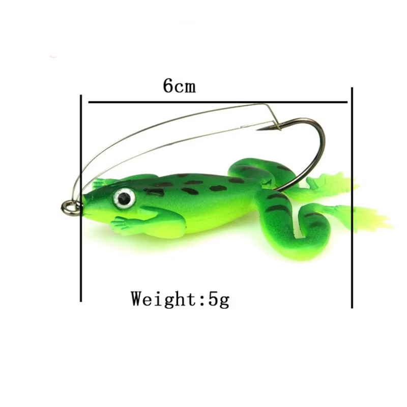 Señuelo de rana Frog 6cm 5,2g – Vinilo con anzuelo para black bass - imagen 4