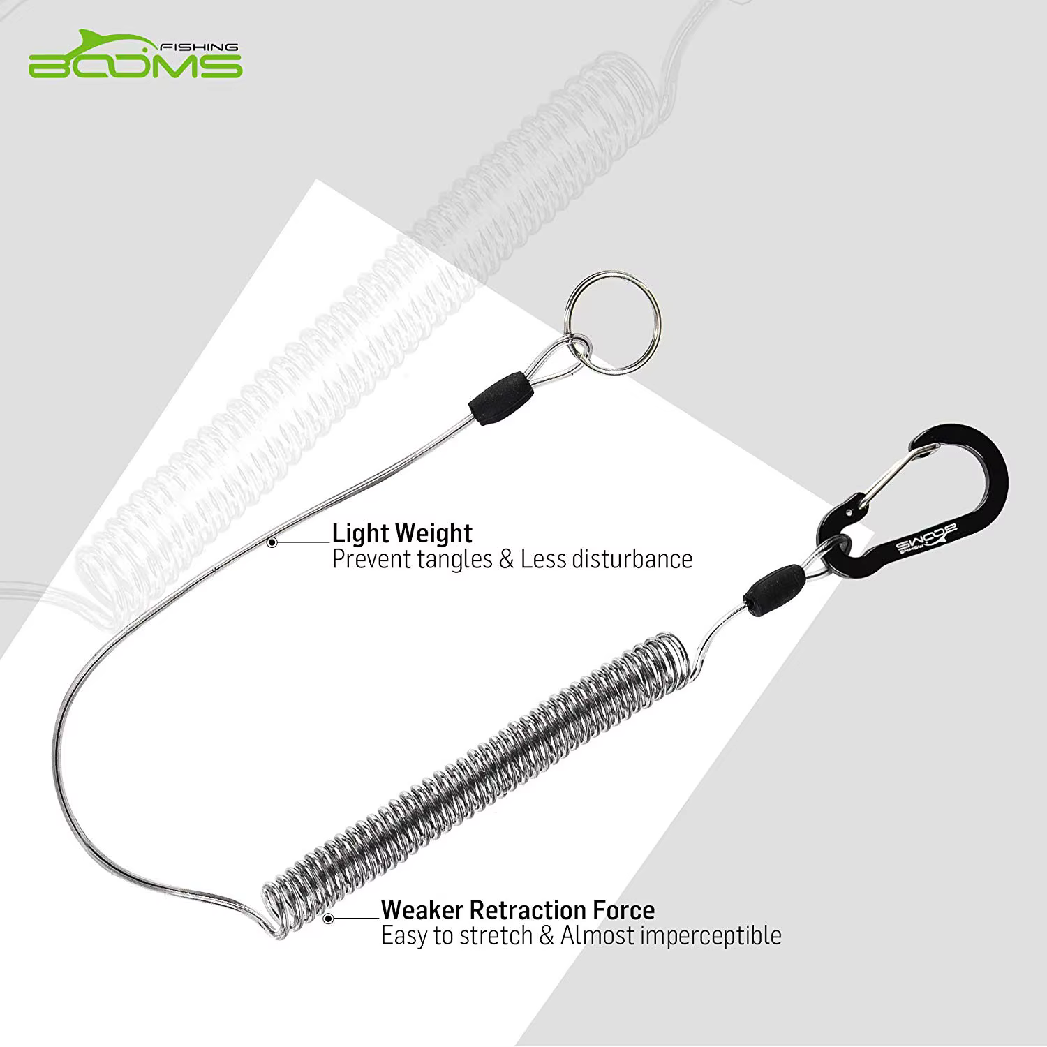 Cordón elástico con mosquetones para cañas de pescar Booms Fishing T01 - imagen 5