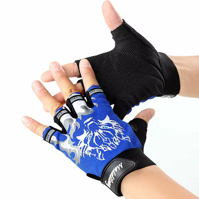 Guantes medio dedo niño – Antideslizantes y transpirables para ciclismo - imagen 2