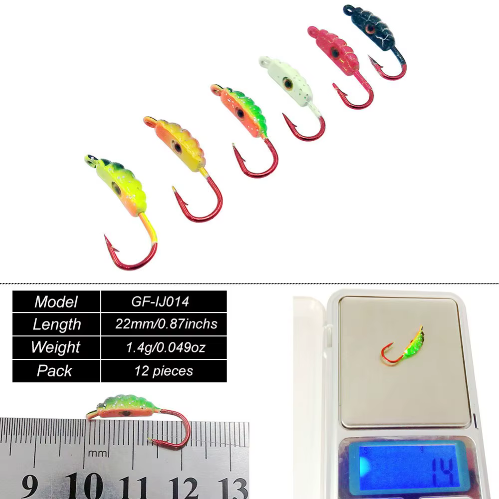 Jig Head INFOF cabezas plomo – señuelos para pesca en hielo invernal - imagen 4