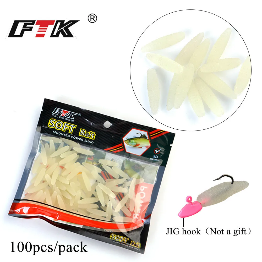 Gusanos y camarones luminosos FTK – Vinilos para pesca a jig - imagen 2