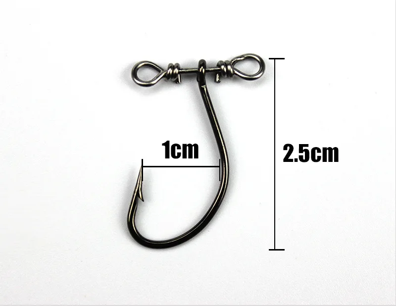 Detalle del anillo de rotación de doble agujero del anzuelo