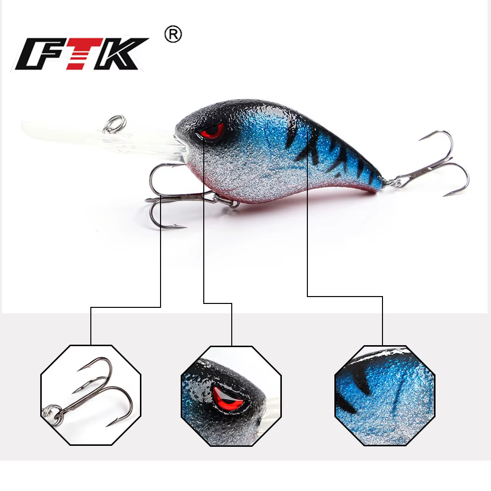 Crankbait 3D FTK - Señuelo profundidad lubina curricán