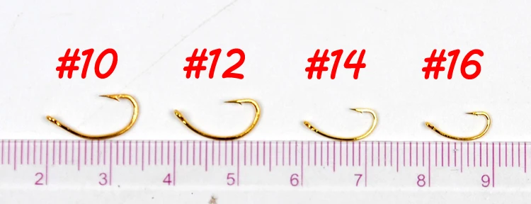 Tallas disponibles de anzuelos curvos