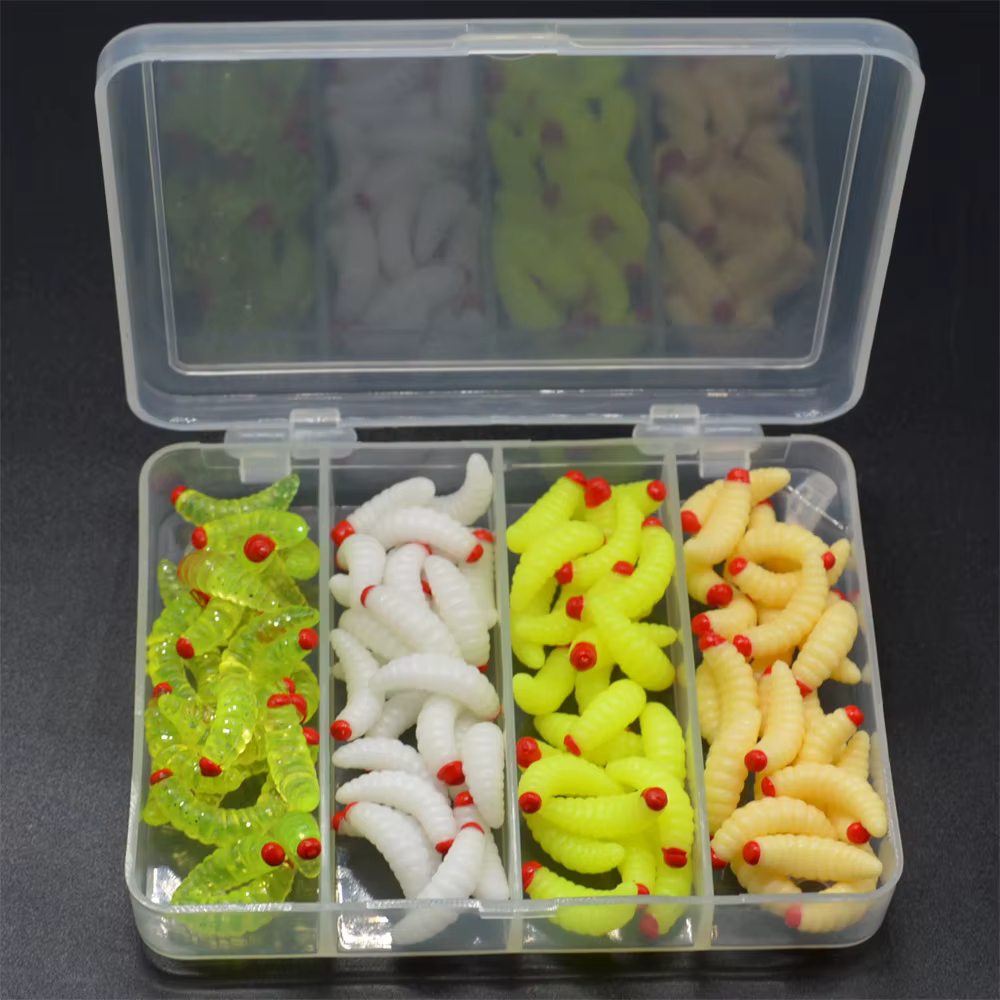 Señuelos blandos larva para pesca – Gusanos de pan artificiales - imagen 4