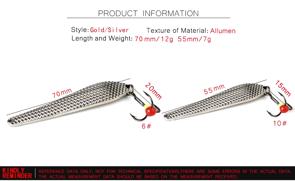 Señuelo FTK 70mm Plata 12g