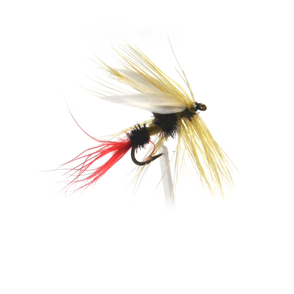 MNFT Royal Wulff Coachman Amarillo Ala Blanca Pesca con mosca Lubina - imagen 5