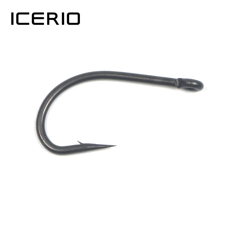 ICERIO anzuelos de carpa acero alto carbono vástago forjado negro mate - imagen 3