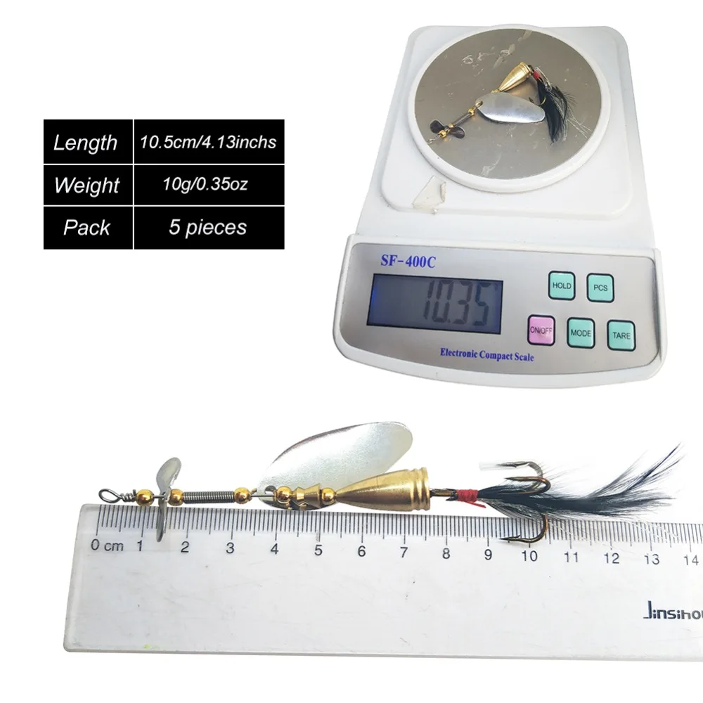 INFOF Spinnerbait con hélices giratorias para trucha y salmón - imagen 2