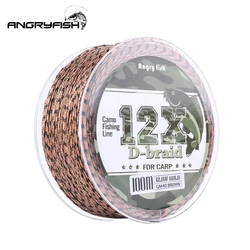 ANGRYFISH Sedal para carpa camuflado, trenzado