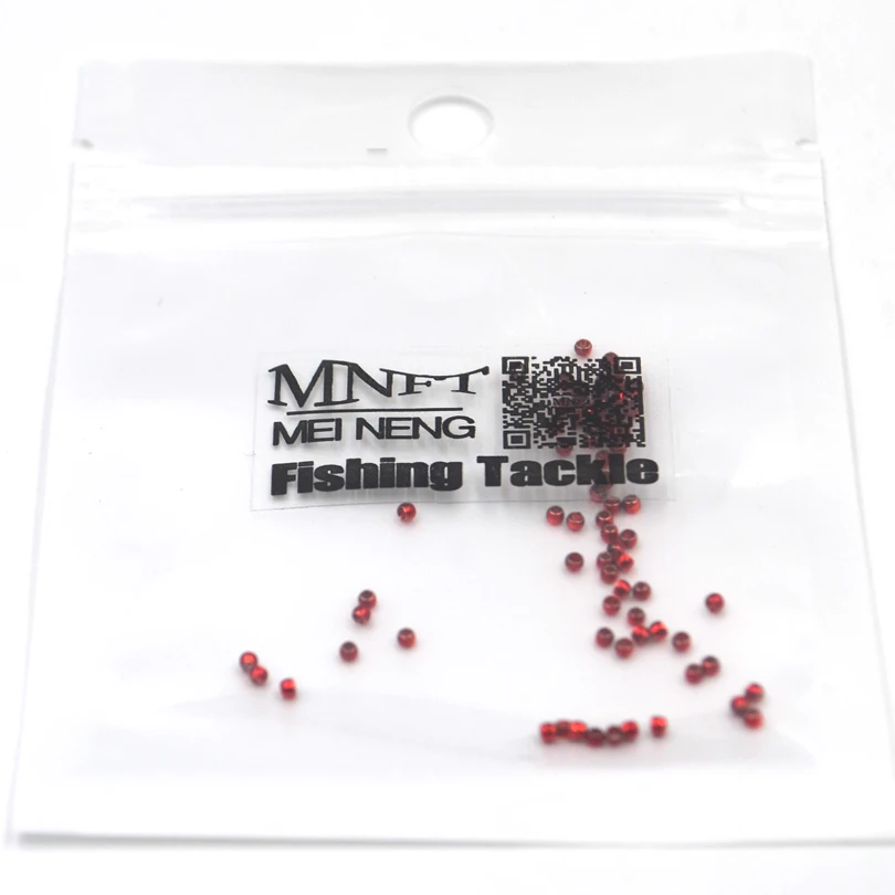 MNFT Cuentas de latón para atado de moscas – Cabezas ninfa rojo y azul