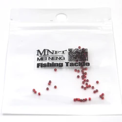 MNFT Cuentas de latón para atado de moscas – Cabezas ninfa rojo y azul