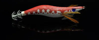 Señuelo EGI luminoso para calamares y camarones, gancho de madera - imagen 3