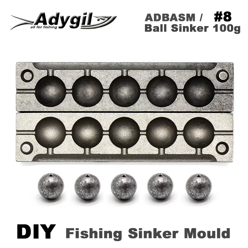 Molde plomos Adygil ADBASM – Bolas pesca 5 cavidades - imagen 3