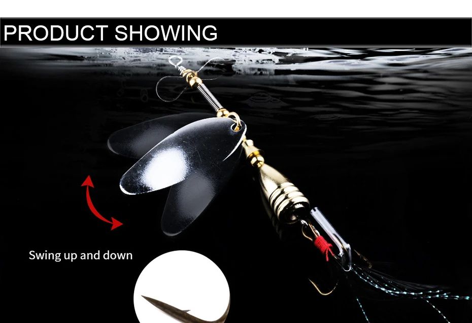Señuelo tipo spinnerbait con hélice giratoria