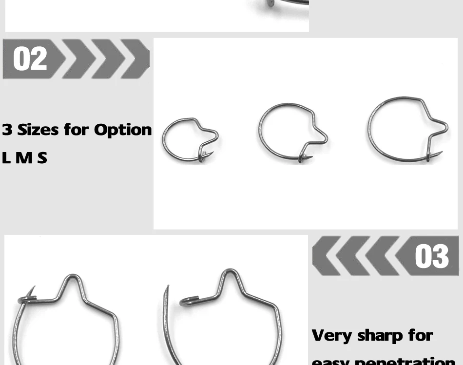Comparativa de las tres tallas de clips MNFT